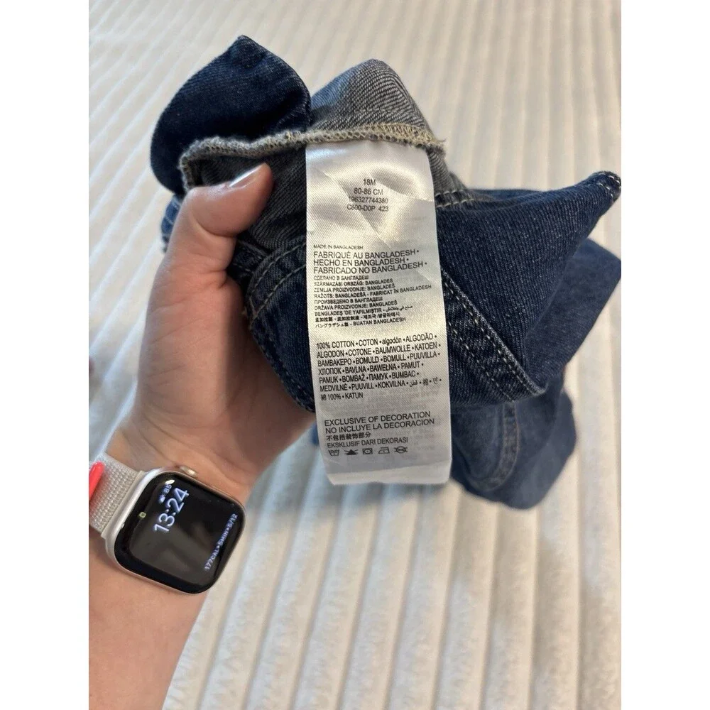NWT Baby Levi's Overalls 18 Months Dark Wash Denim Kids Family Photo Pumpkin Fal